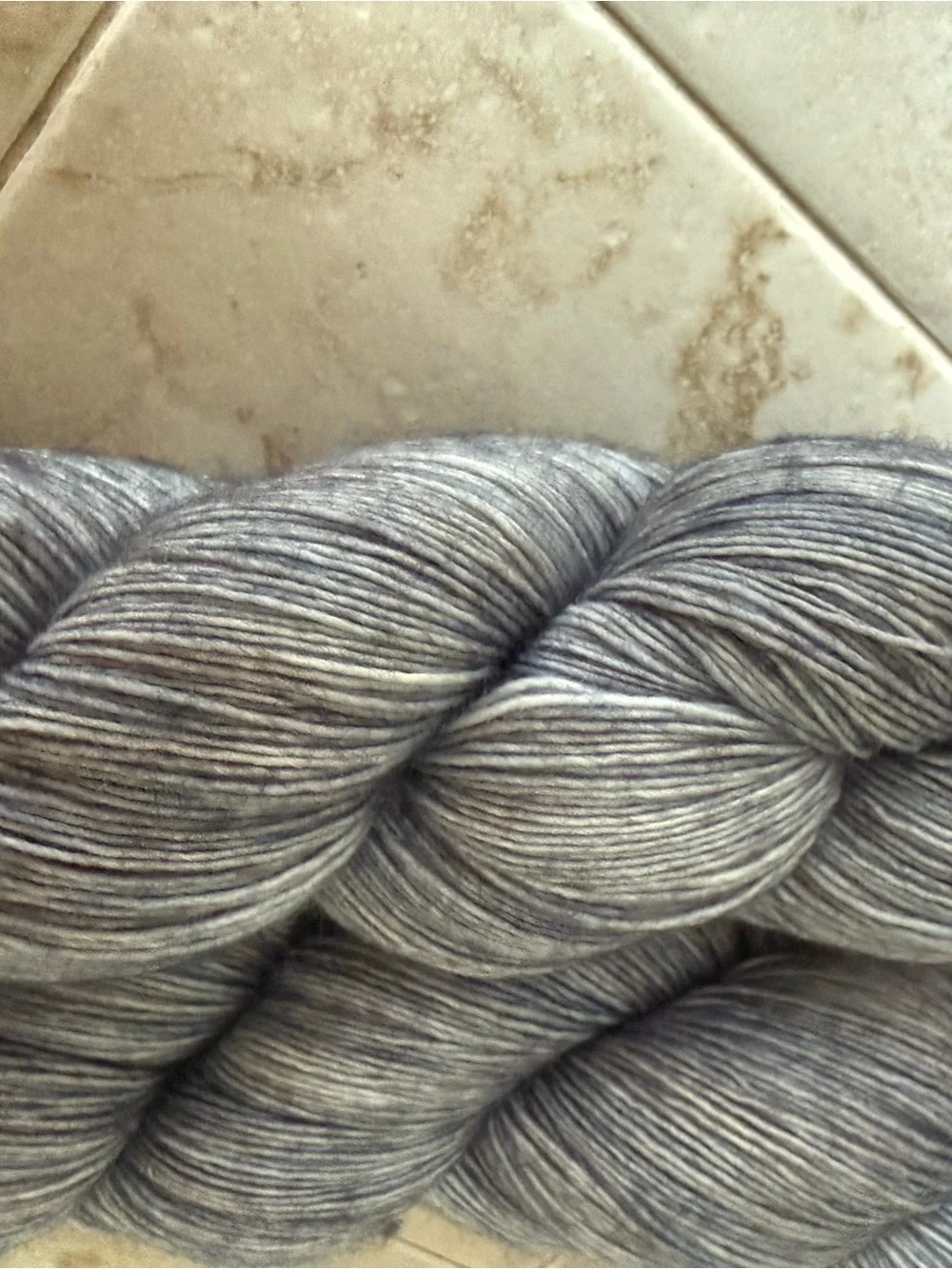 Light Gray 'Mockingjay-411' Hand-Dyed Yarn